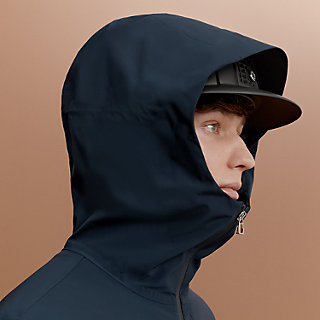 Hardshell Jumping water-resistant jacket - Blue | Hermès USA
